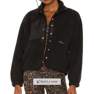 FP Movement by Free People Black Teddy Sherpa Jacket